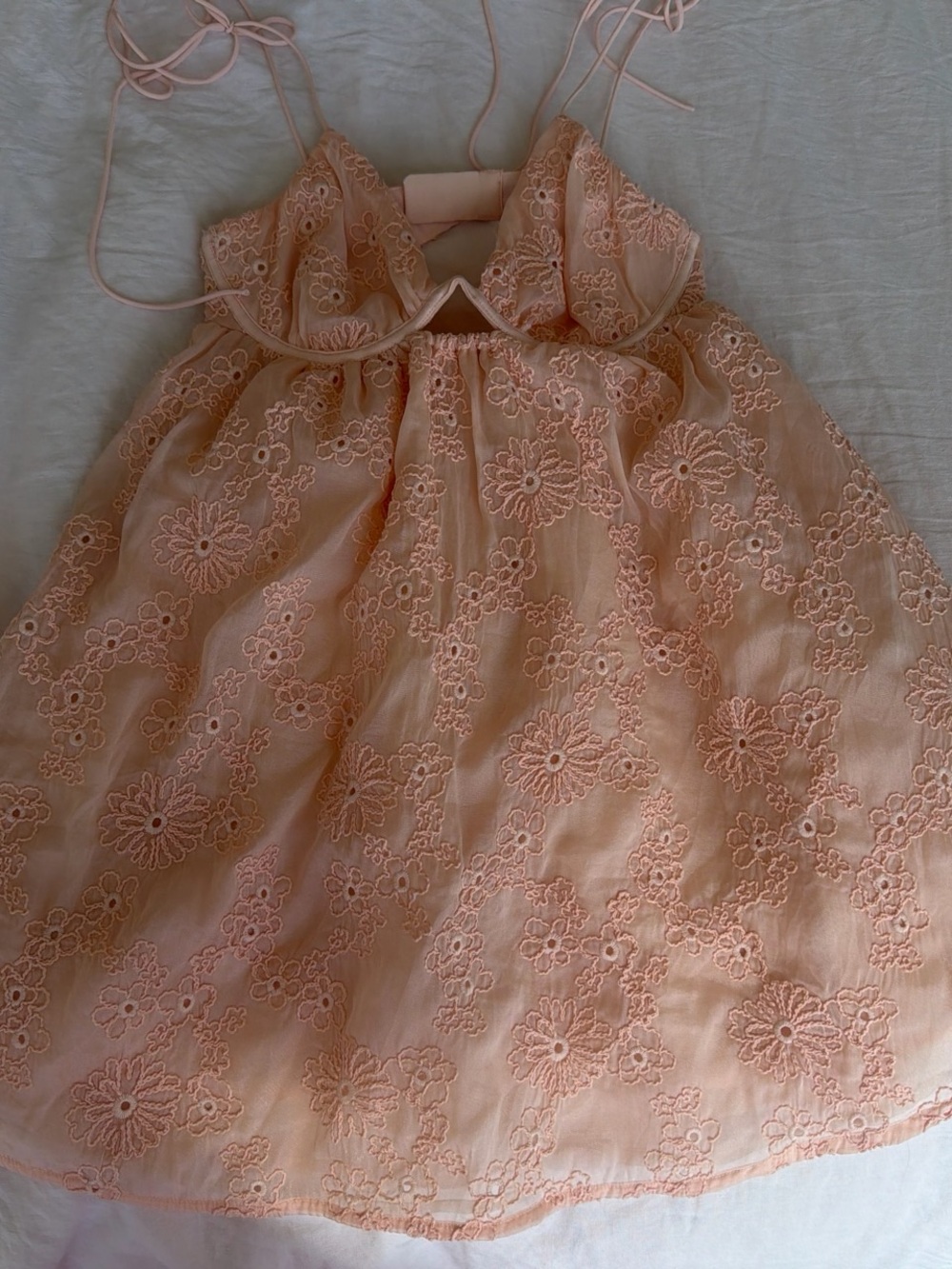 For love and lemons peach babydoll dress